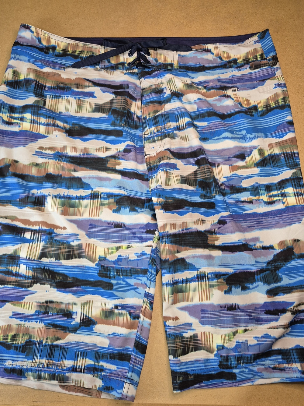 Prana Men's Blue Multi-Color Swim Board Shorts 3840/641